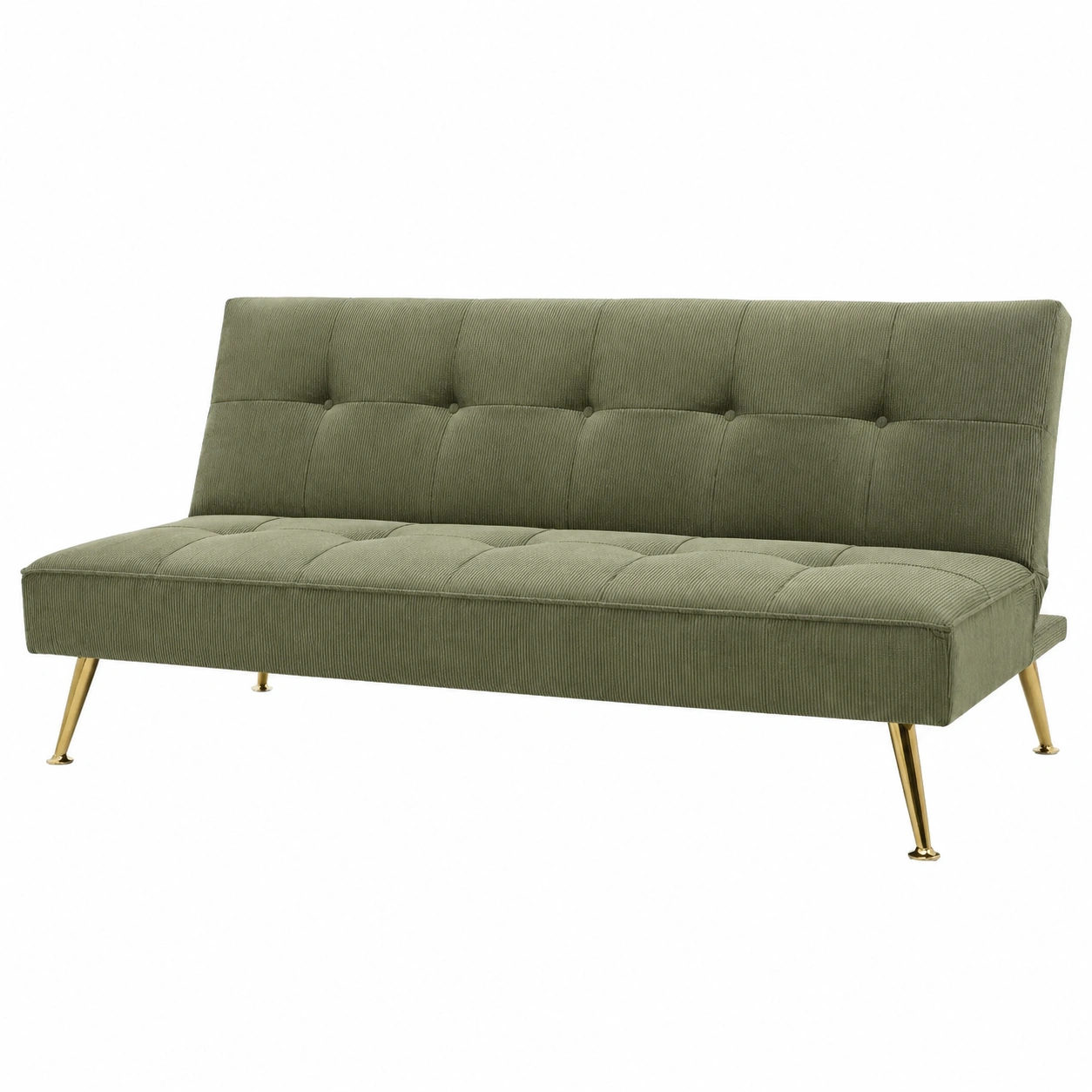 Sofa Cama Verde de Pana-rovenoak