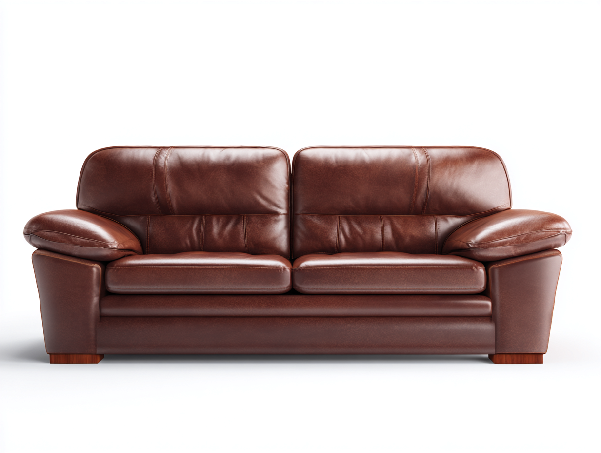 Sofás 2 plazas cuero sintético 160x85x90 cm - Marrón - Diseño clásico