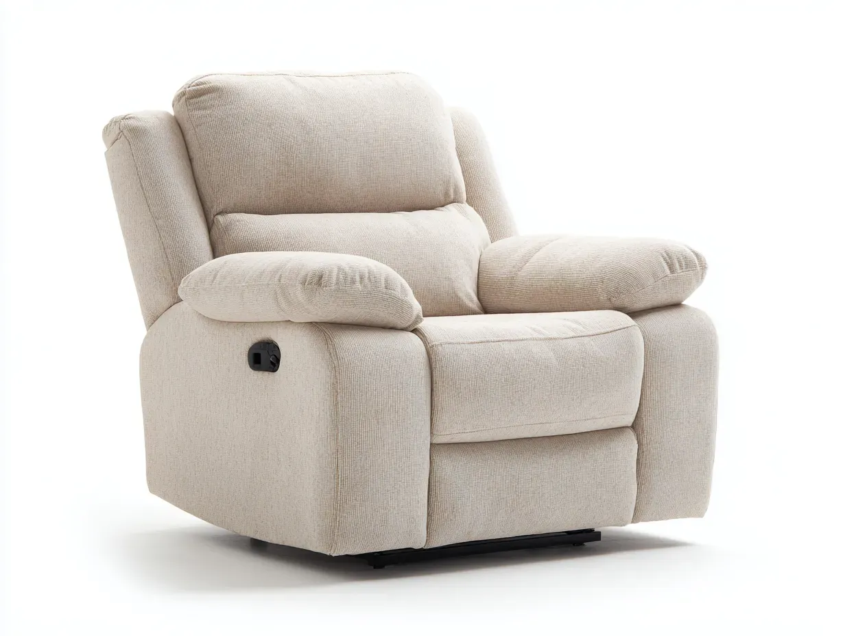 Fauteuil relax-Tissu polyester-Mousse-99 x 93 x 105 cm-Beige-Style contemporain-Roomgetbay
