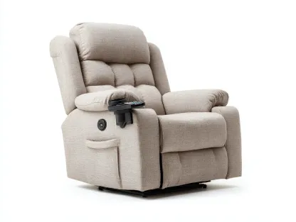 Fauteuil relax-Tissu polyester-Mousse-102 x 96 x 109 cm-Beige-Style moderne-Roomgetbay