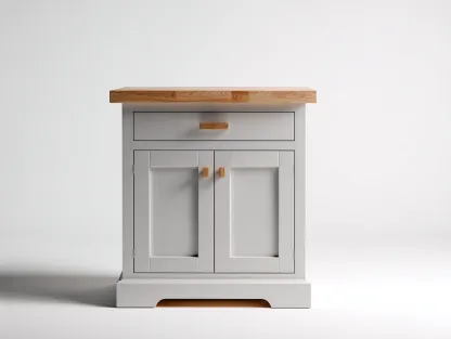 Buffet - Bois-MDF - 66 x 42 x 82 cm - Blanc-Bois naturel - Style classique-Roomgetbay