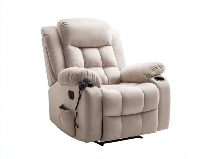 Fauteuil relax-Tissu polyester-Mousse-100 x 94 x 108 cm-Beige-Style contemporain-Roomgetbay