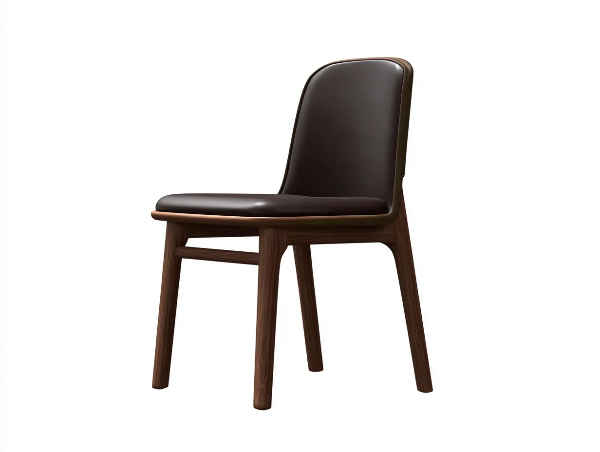 Chaise de salle à manger - Similicuir-Bois - 50 x 53 x 80 cm - Marron foncé - Style moderne-Roomgetbay