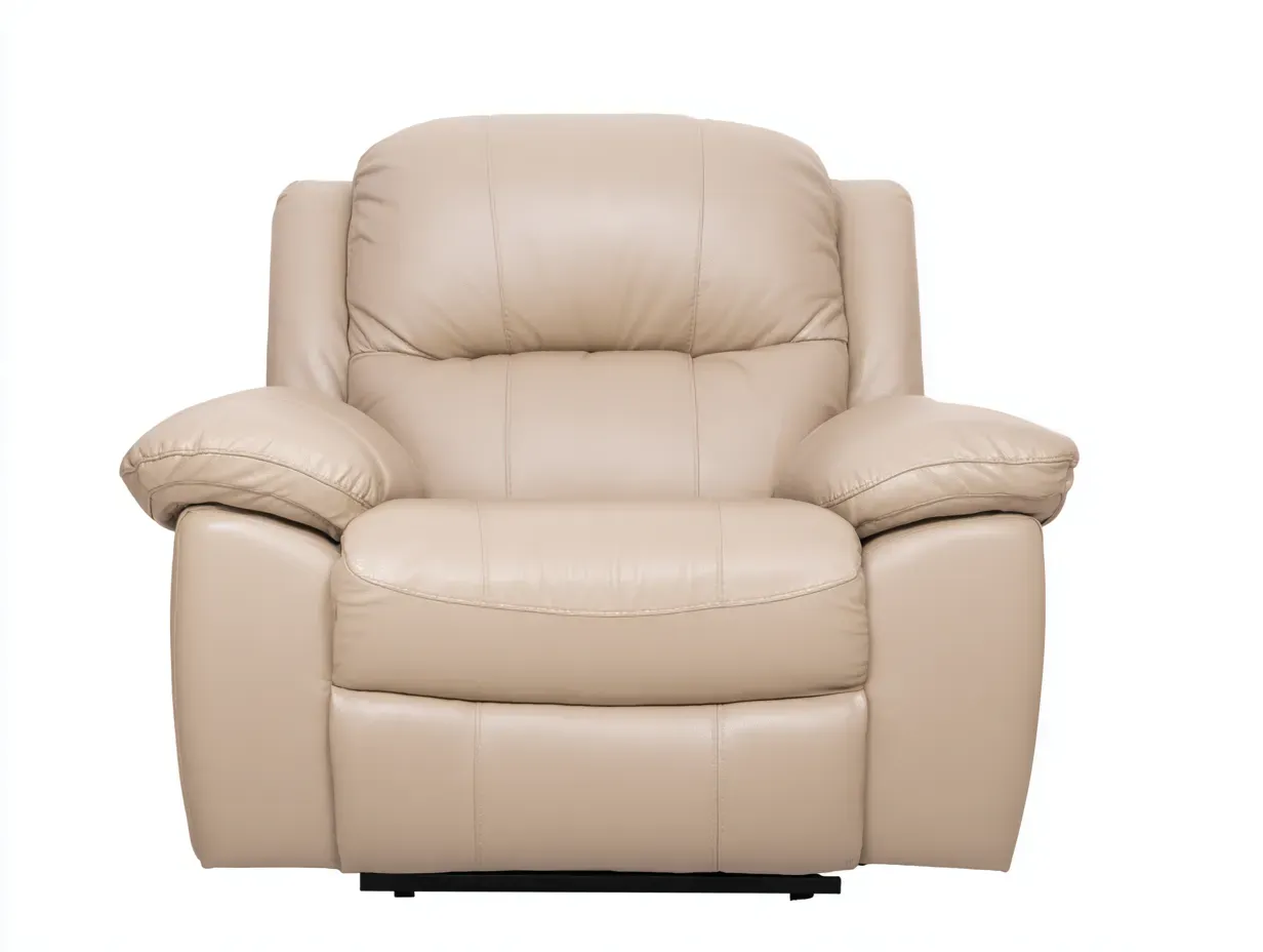 Fauteuil relax-Cuir synthétique-Mousse-101 x 95 x 106 cm-Beige-Style moderne-Roomgetbay