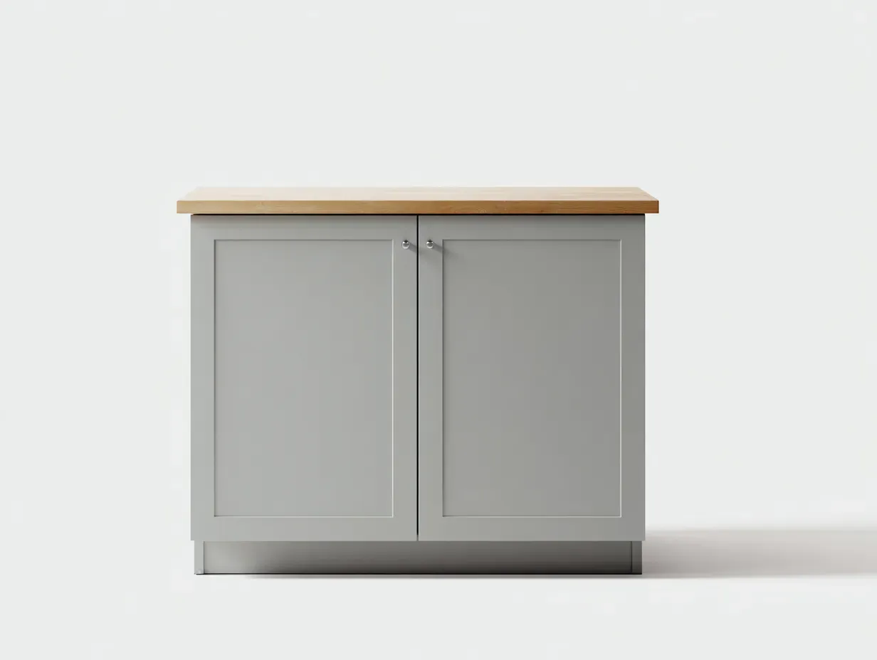Buffet - Bois-MDF - 104 x 48 x 86 cm - Gris-Bois naturel - Style moderne-Roomgetbay