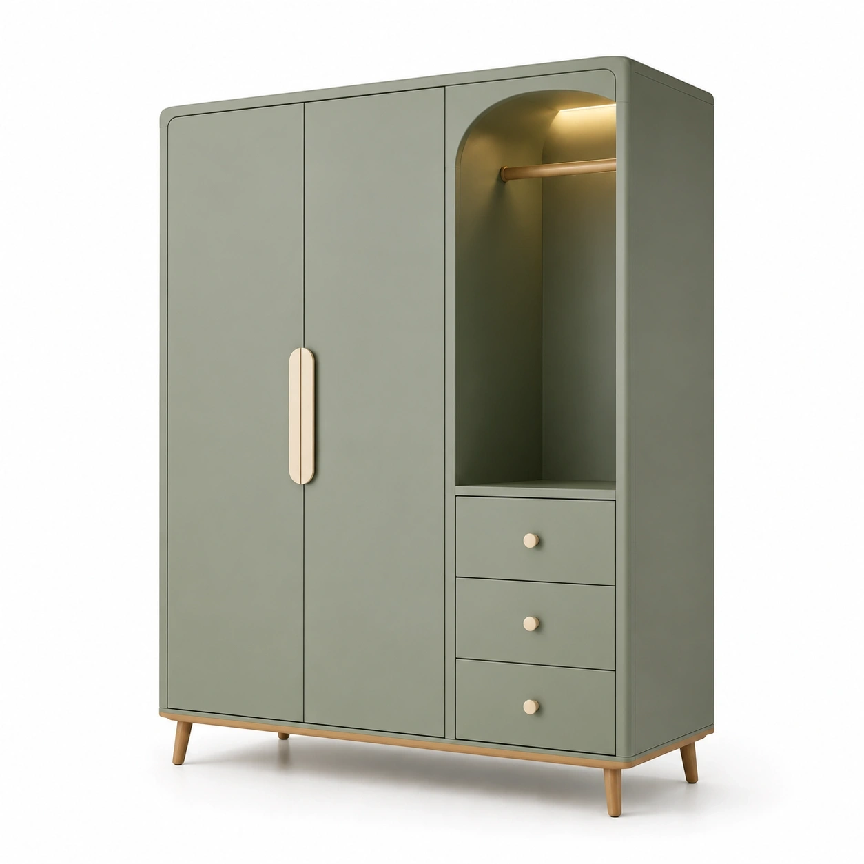 Ropero 3 cajones gris elegante-ardenlivo