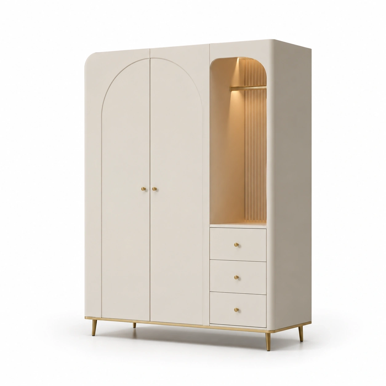 Ropero 3 cajones beige escandinavo-ardenlivo