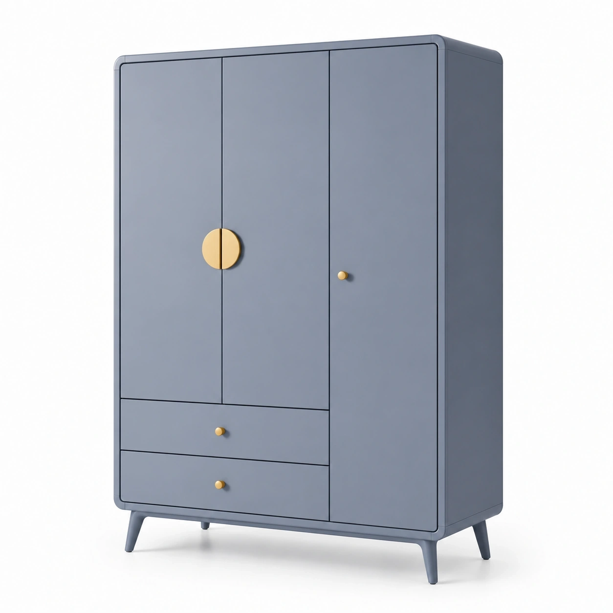 Ropero 3 cajones gris azul sofisticado-ardenlivo