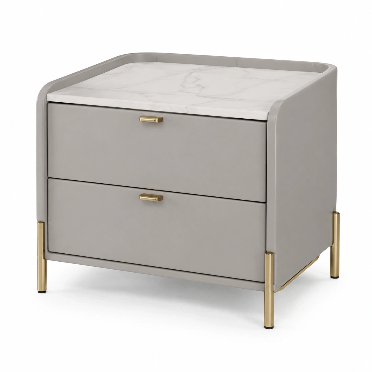 Mesita de noche beige con 2 cajones-ardenlivo