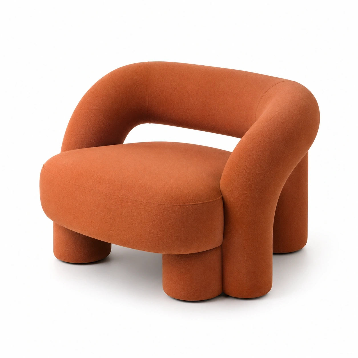 Silla lounge redonda beige-ardenlivo