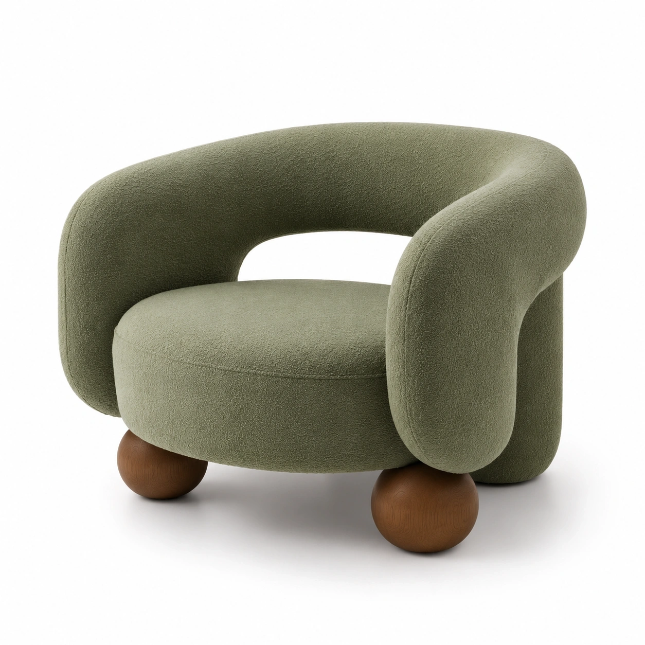 Silla lounge redonda naranja terracota-ardenlivo