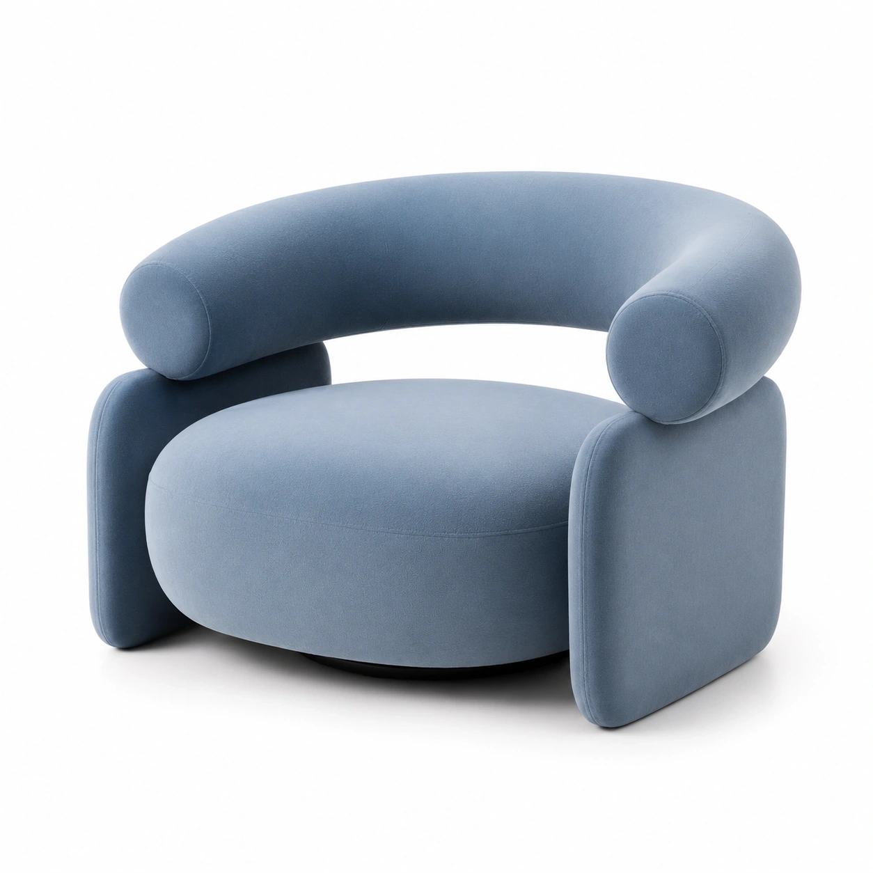 Silla lounge redonda crema-ardenlivo