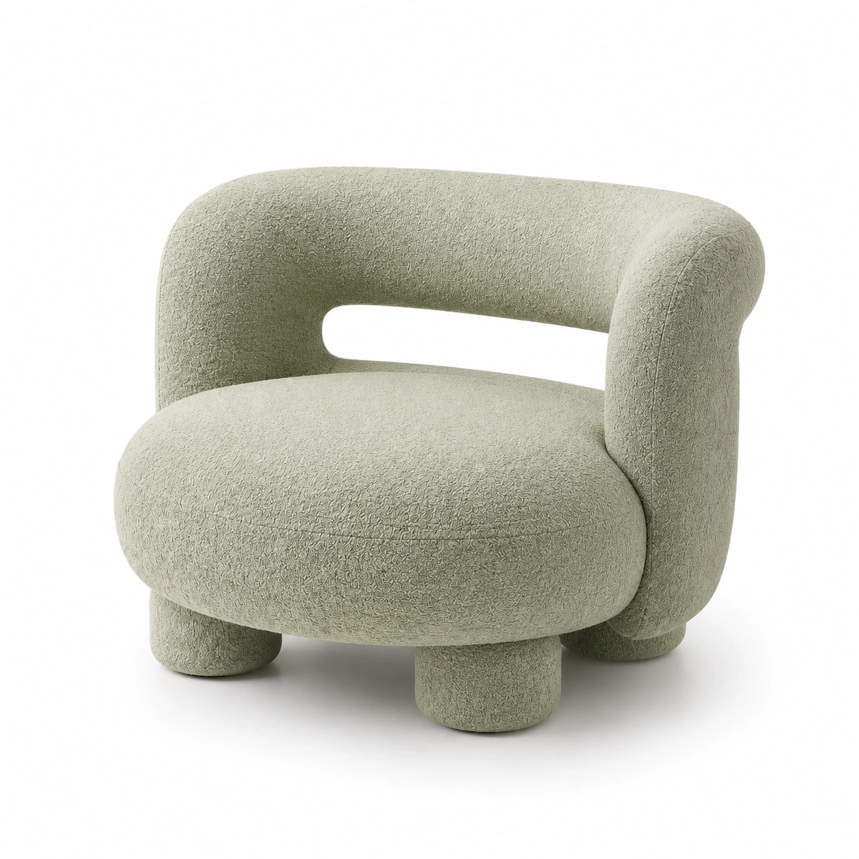 Silla lounge con respaldo tubular crema-ardenlivo
