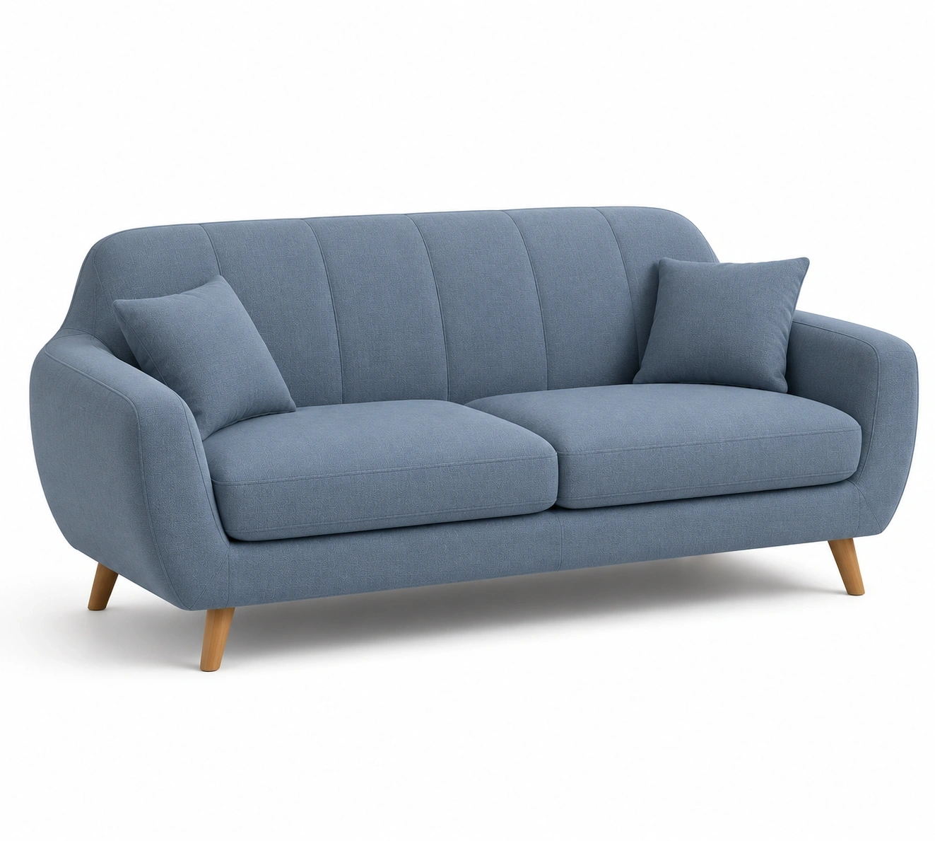 Sof� beige curvo con cojines-ardenlivo
