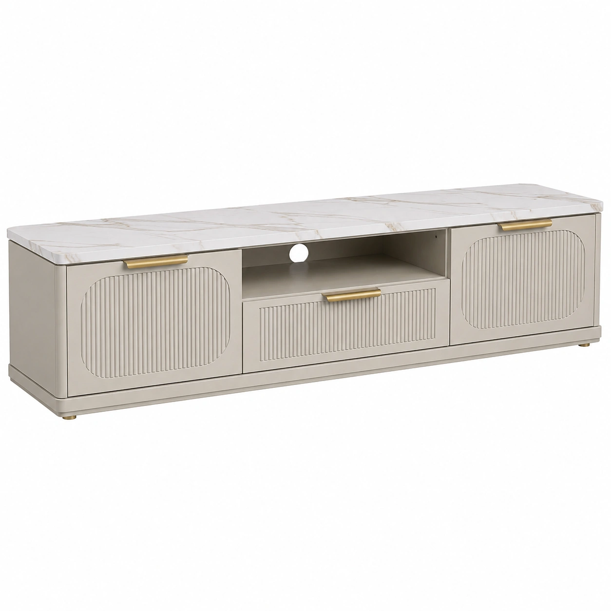 Mueble TV Beige claro efecto marmol-meubariox