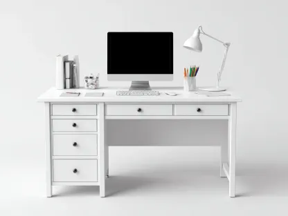 Bureau - bois MDF-métal - 145x60x76 cm - blanc - style moderne-Bambooupmart