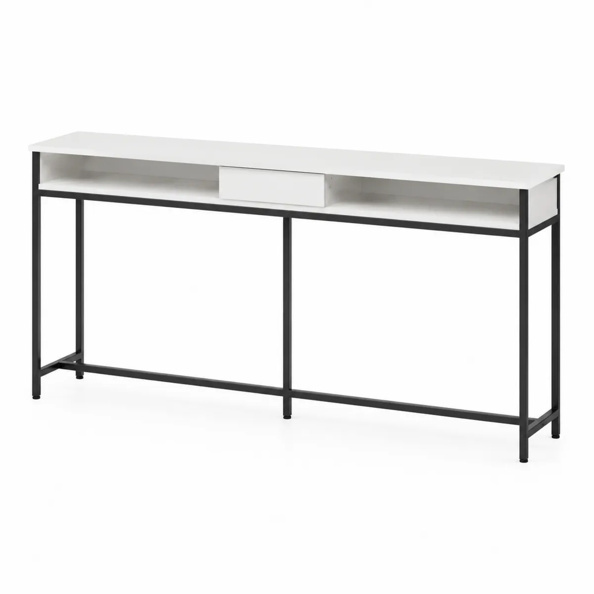 Stolik konsolowy z blatem MDF i metalową ramą 120 cm
