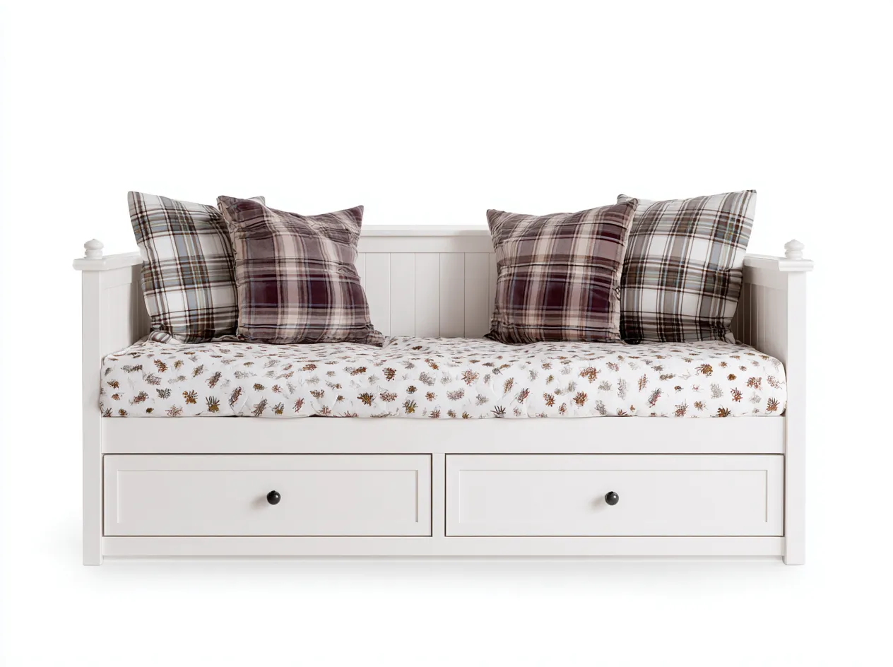Schlafsofa-Holz-206x94x81 cm-Weiß-Landhausstil-Jarigahaus