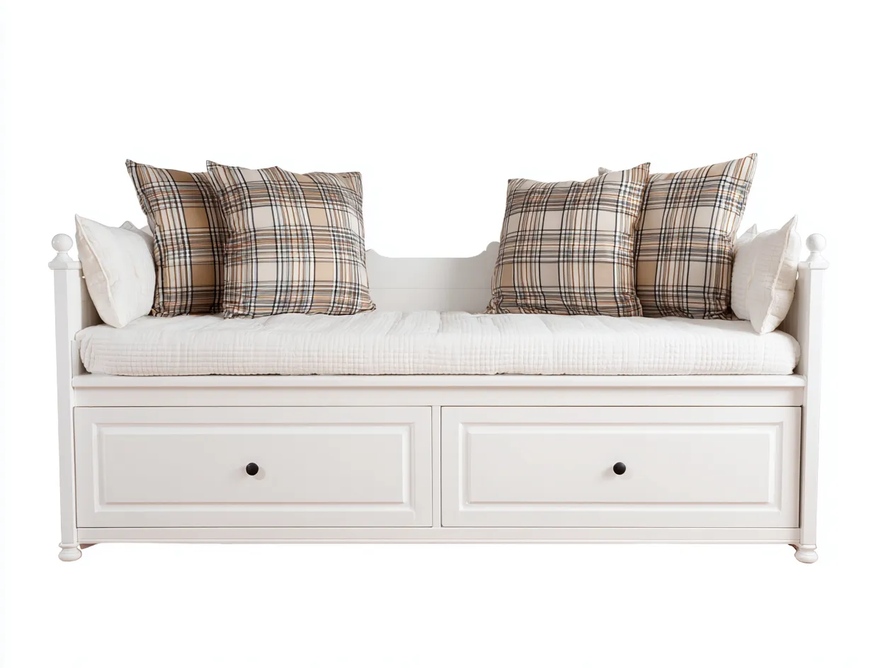 Schlafsofa-Holz-209x95x84 cm-Weiß-Landhausstil-Jarigahaus
