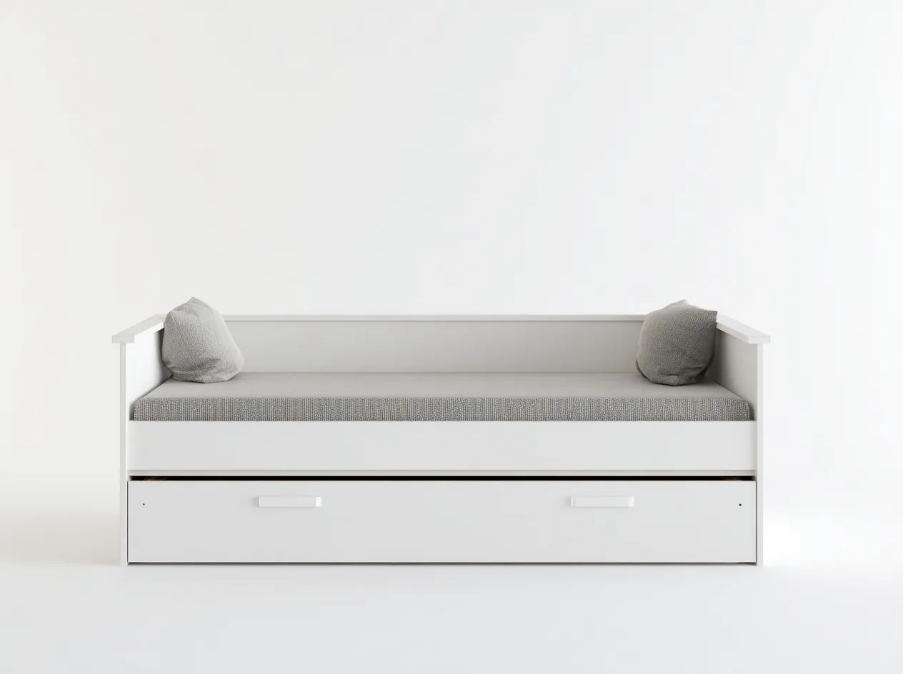Schlafsofa-Holz-202x88x76 cm-Weiß-Minimalistisches Design-Jarigahaus