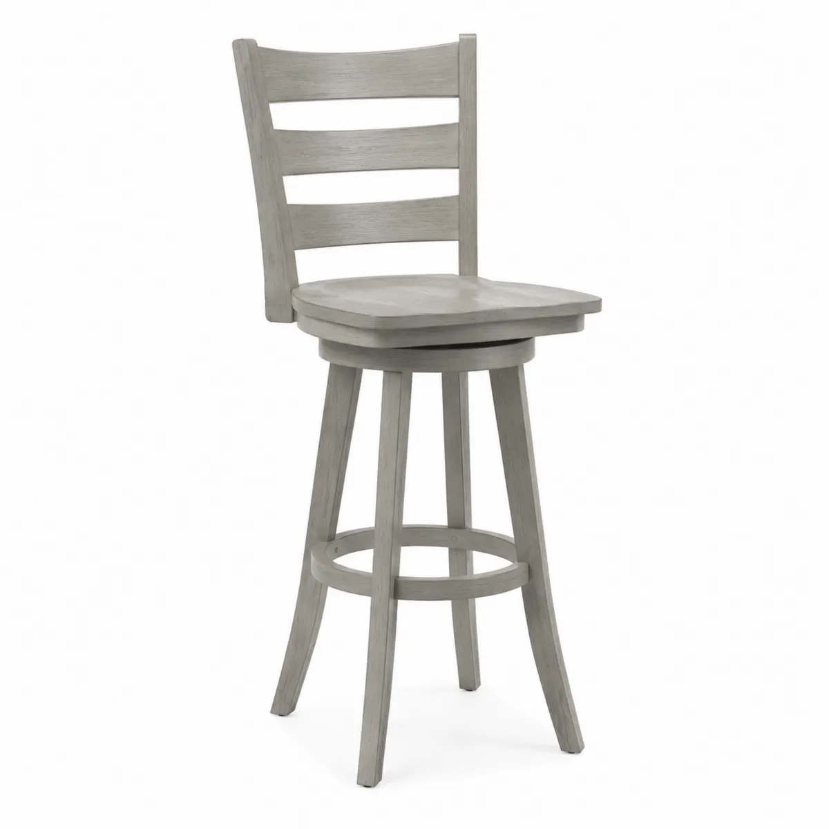 Barhocker Holz Grau mit Rückenlehne 102 cm-Xelvortiqo