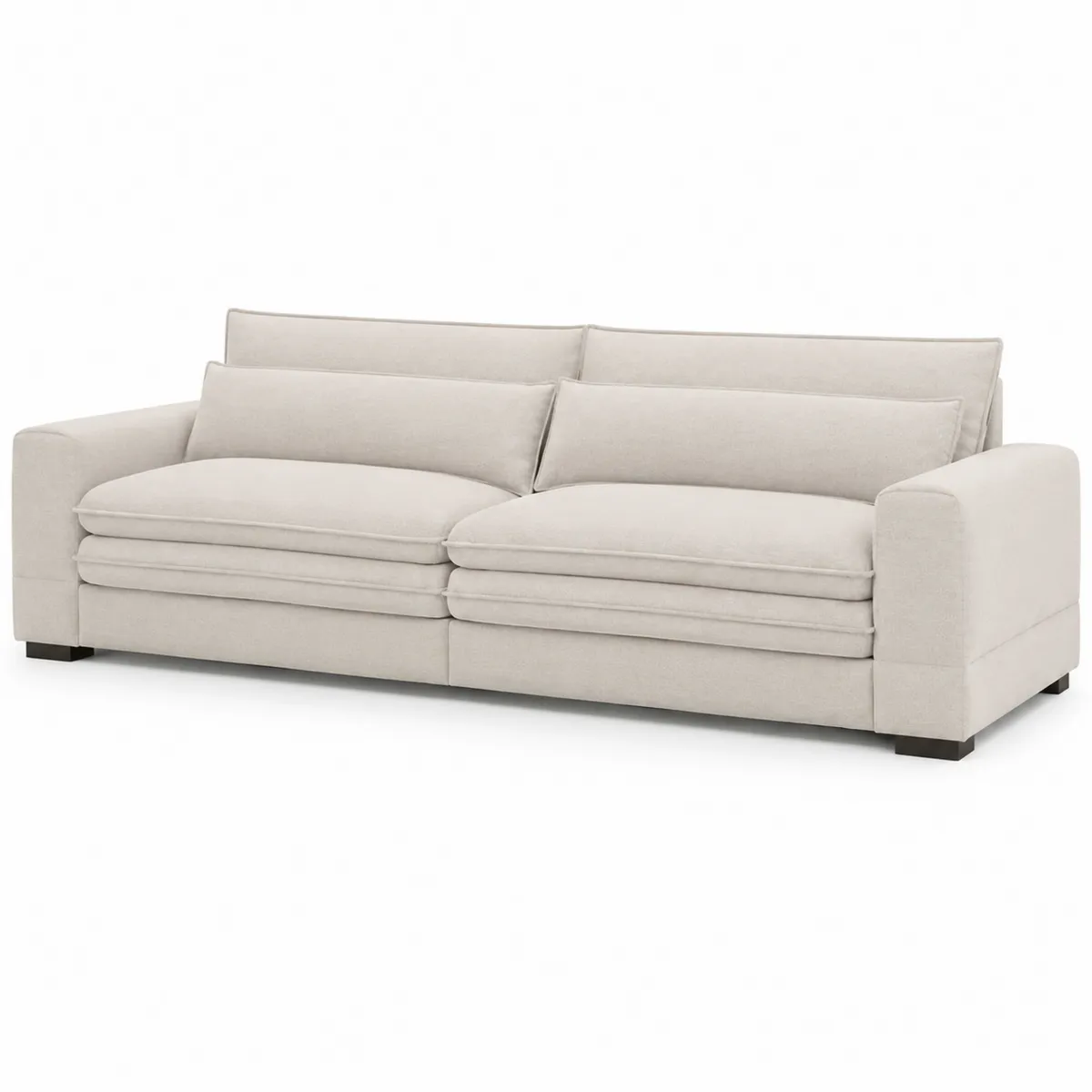 3-Sitzer Sofa Beige Stoff 200cm-Xelvortiqo