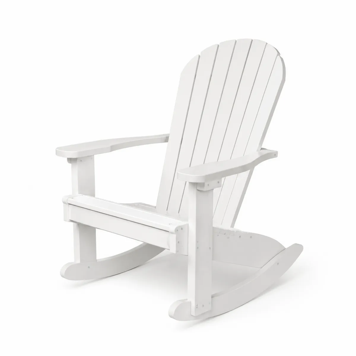 Adirondack Schaukelstuhl Polyethylen Weiß 90 cm-Xelvortiqo