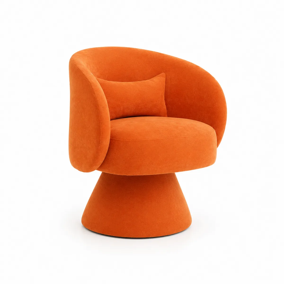 Samt-Drehstuhl Orange