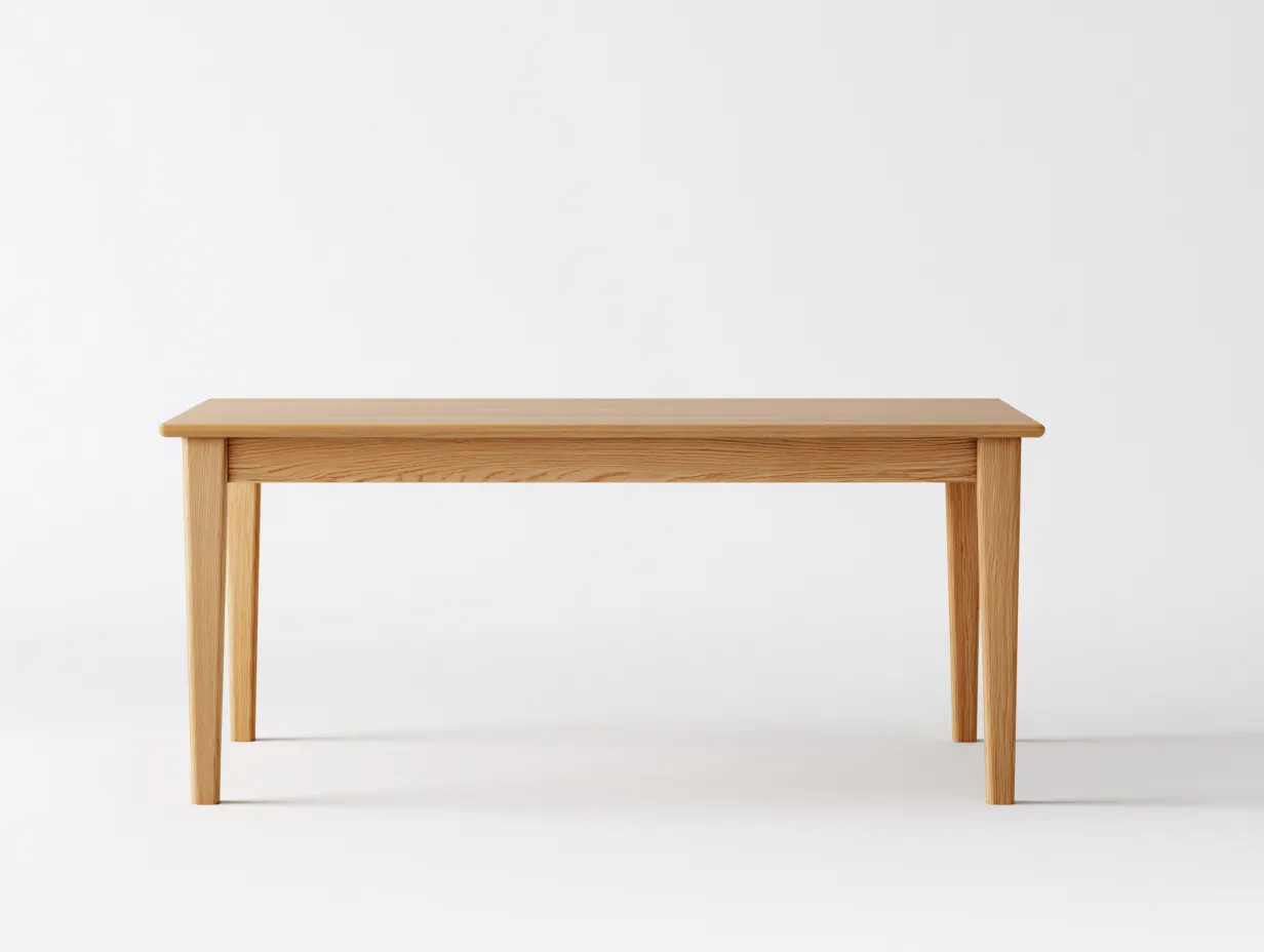 Esstisch aus Eichenoptik 160x90x75 cm - Naturbraun - für das Esszimmer - rechteckige Form im schlichten Landhausstil-Craftuphub