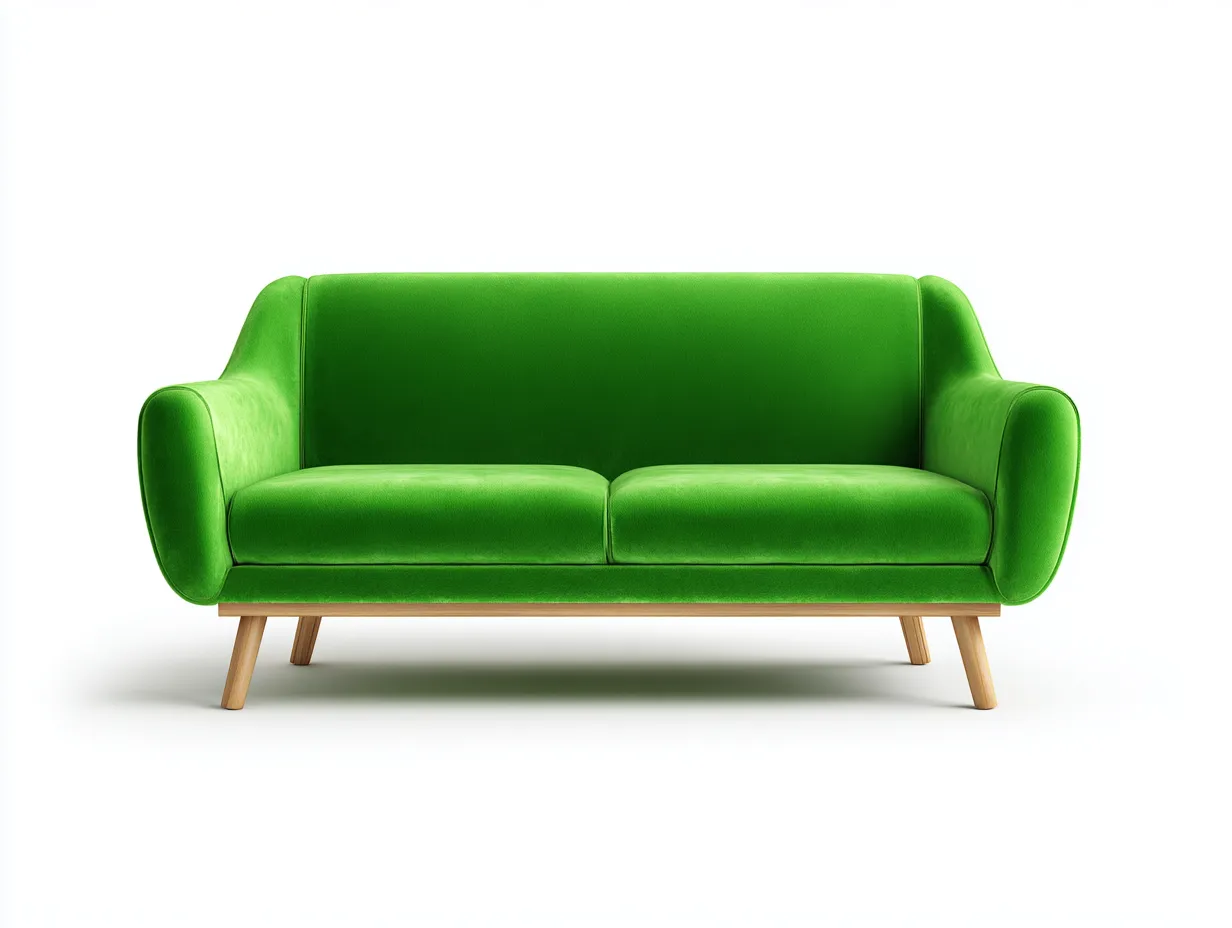 Zweisitzer Sofa-Stoff-Holz-170x85x80 cm-Grün-Skandinavischer Stil-Jamoioroom