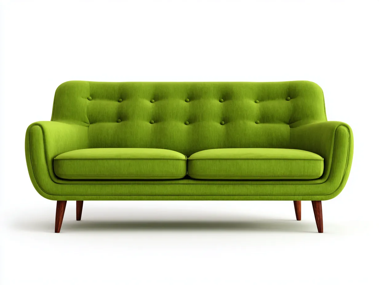 Zweisitzer Sofa-Stoff-Holz-176x88x82 cm-Grün-Retro Stil-Jamoioroom