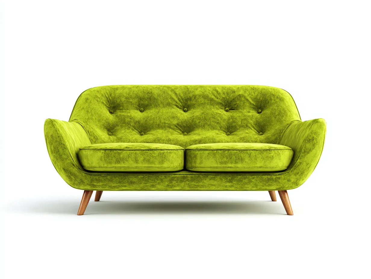 Zweisitzer Sofa-Stoff-Holz-172x86x81 cm-Grün-Vintage Stil-Jamoioroom