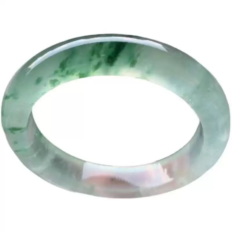 Quartzite Jade Bangle (Ice-Variety with Floating Color Patterns)