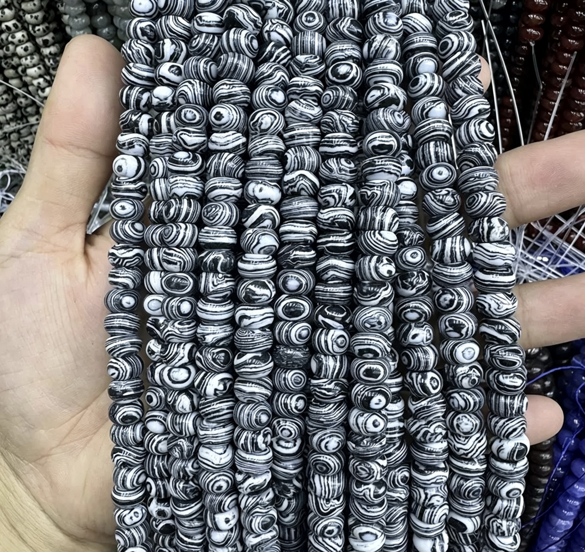 Mixed Natural Crystal Abacus Loose Beads, Healing Chakra Stone Spacer Beads for DIY Jewelry Making Bracelet Necklace