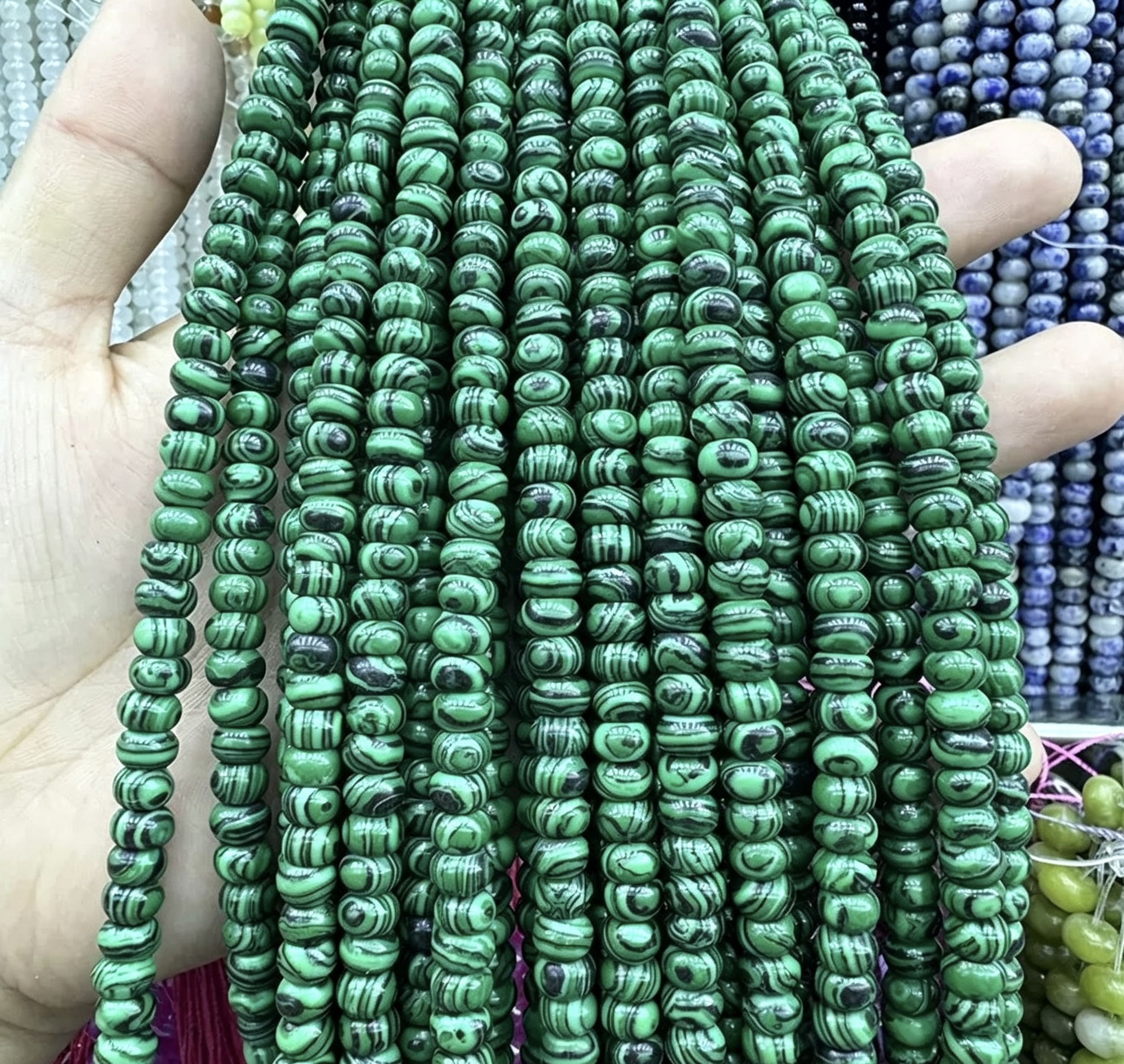 Mixed Natural Crystal Abacus Loose Beads, Healing Chakra Stone Spacer Beads for DIY Jewelry Making Bracelet Necklace