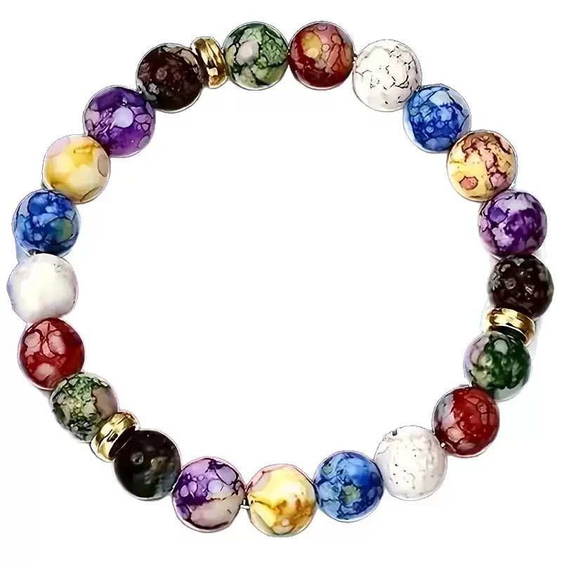 Rainbow 7 Chakra Stone Stretch Bracelet