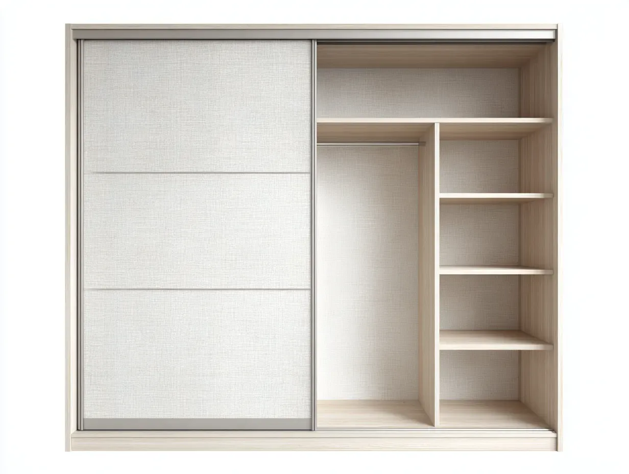 Armoire-Bois-Panneaux-MDF-150x60x200-Ecru-Contemporain-Bamboogobase