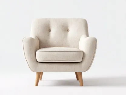 Fauteuil - tissu-bois - 88x84x87 cm - beige - style scandinave épuré-Bamboogobase