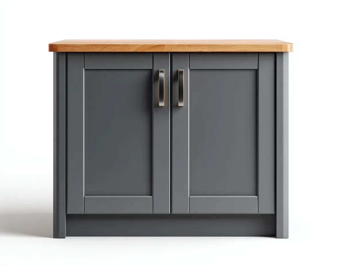 Buffet-bois-MDF-métal-126x44x85 cm-gris-style naturel-style moderne-Craftmyio