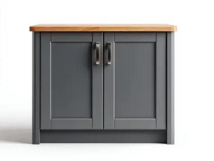 Buffet-bois-MDF-métal-126x44x85 cm-gris-style naturel-style moderne-Craftmyio