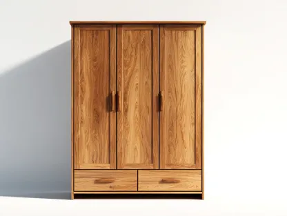 Armoire - bois massif - 182x58x210 cm - marron - style classique-Craftmyio