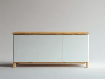 Buffet-bois-MDF-162x44x86 cm-blanc-style naturel-style scandinave-Craftmyio