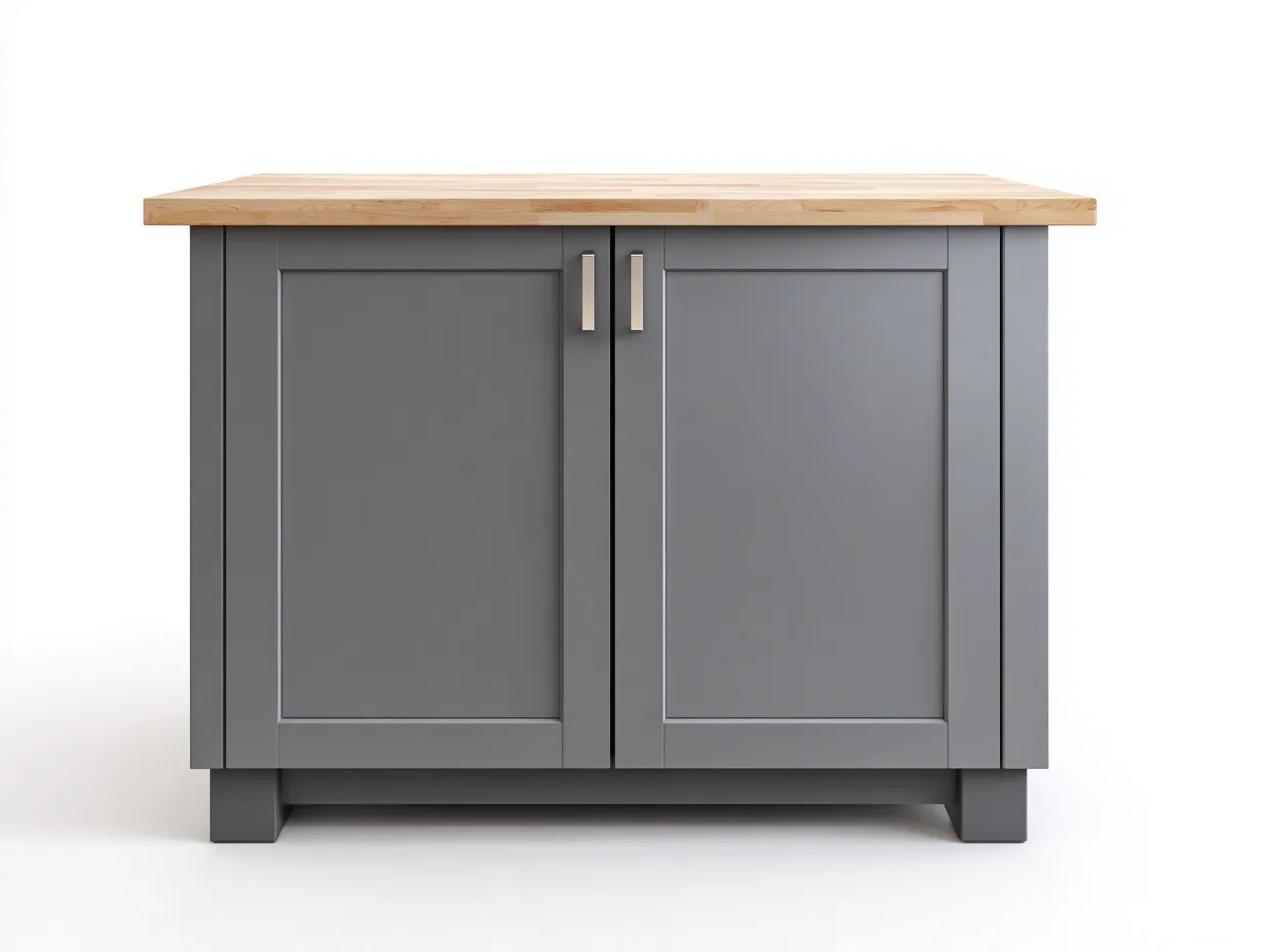 Buffet-bois-MDF-métal-132x45x86 cm-gris-style naturel-style moderne-Craftmyio