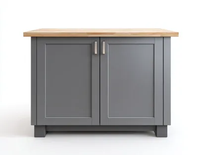 Buffet-bois-MDF-métal-132x45x86 cm-gris-style naturel-style moderne-Craftmyio