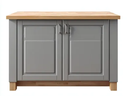 Buffet-bois-MDF-métal-128x46x87 cm-gris-style naturel-style moderne-Craftmyio