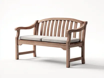 Banc de jardin en bois massif avec coussins 128x60x88 cm - Marron-Blanc cassé - Design classique - Adapté à l'extérieur-Pinemynest