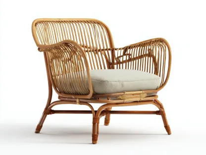 Fauteuil en rotin naturel 78x72x80 cm - beige - design bohème pour extérieur-Pinemynest