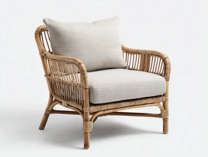 Fauteuil en rotin naturel 76x72x84 cm - naturel - design bohème pour extérieur-Pinemynest