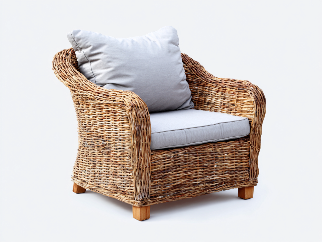 Fauteuil en rotin brun naturel 80x78x86 cm - brun naturel - design naturel pour extérieur-Pinemynest