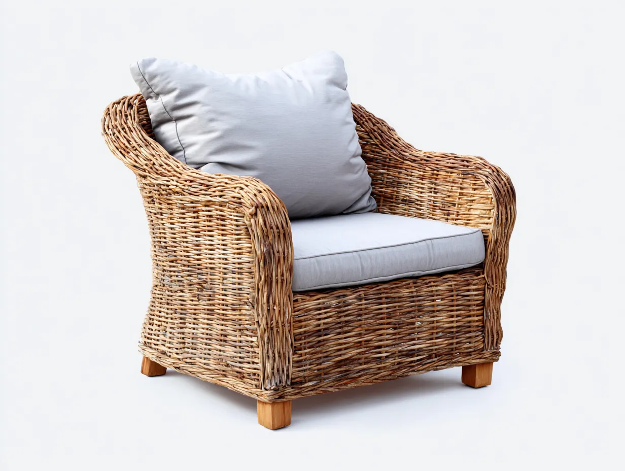 Fauteuil en rotin brun naturel 80x78x86 cm - brun naturel - design naturel pour extérieur-Pinemynest